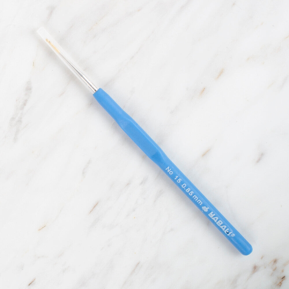 Yabalı Altın Uçlu Elastik Saplı Mavi Dantel Tığ No. 15 0.85mm